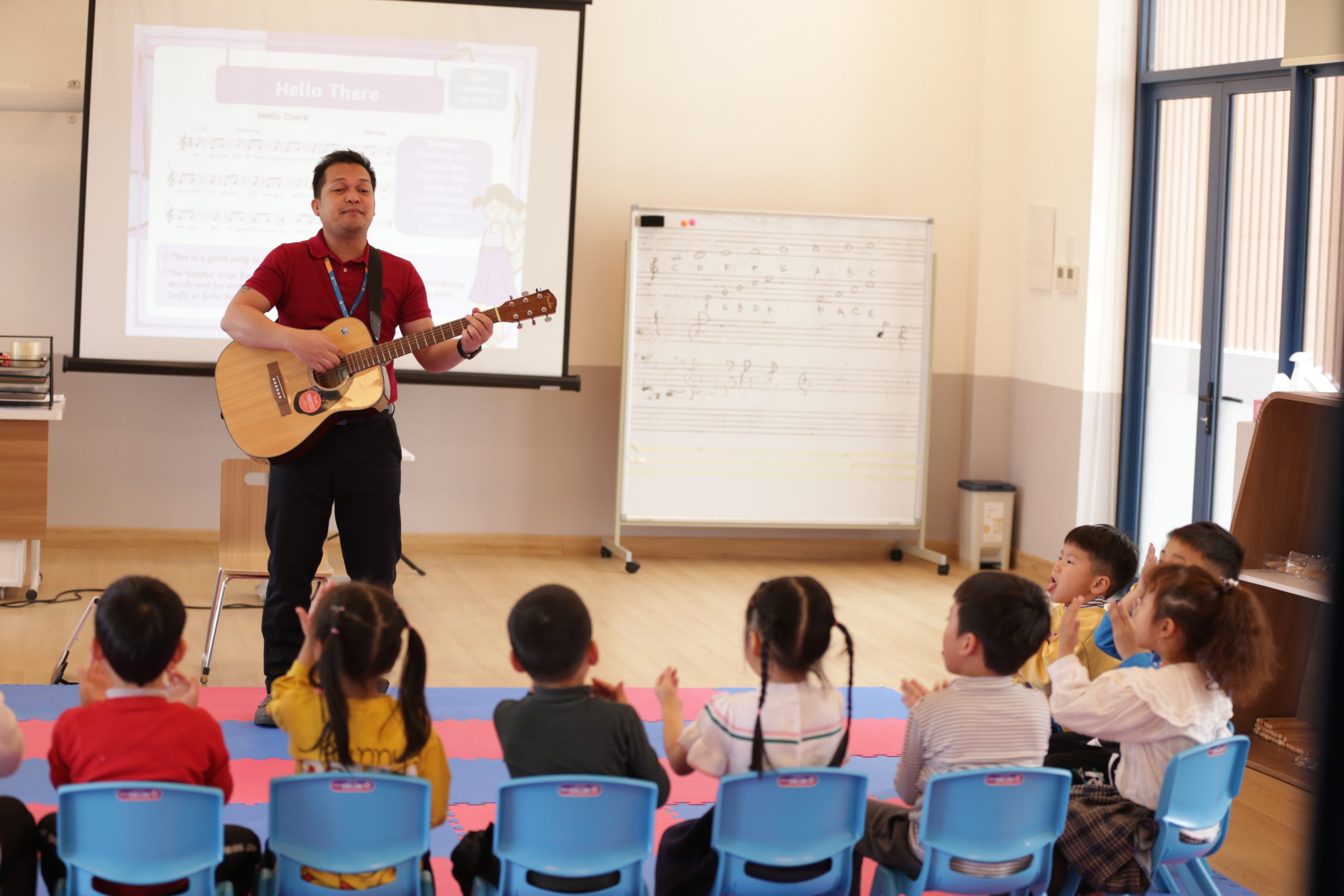 Music: Children will learn a song, understand 'beat' and get familiar with the notes and rhythm syllables